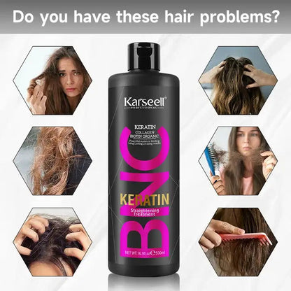 Karseell Brazilian Keratin Straightening Hair Treatment For Dry Damaged & All Hair Types - 500ml