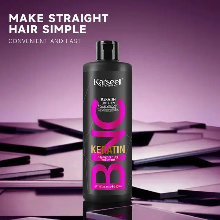 Karseell Brazilian Keratin Straightening Hair Treatment For Dry Damaged & All Hair Types - 500ml